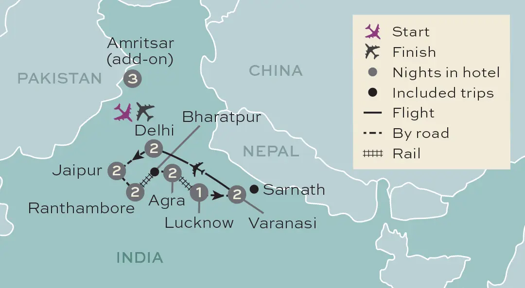 Just You - Spirit of India - Tour Map