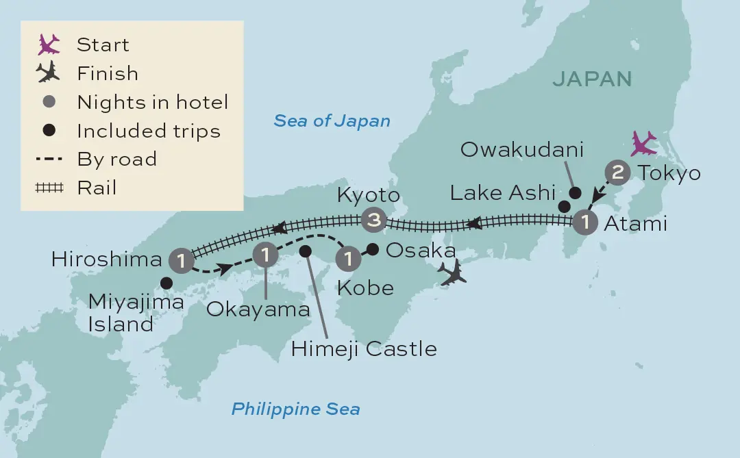 Just You - Japan Revealed - Tour Map
