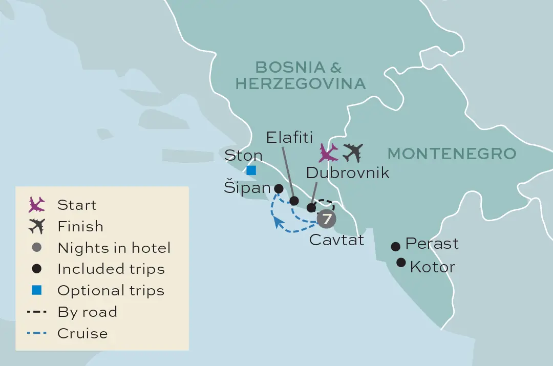 Just You - Deluxe Dubrovnik - Tour Map