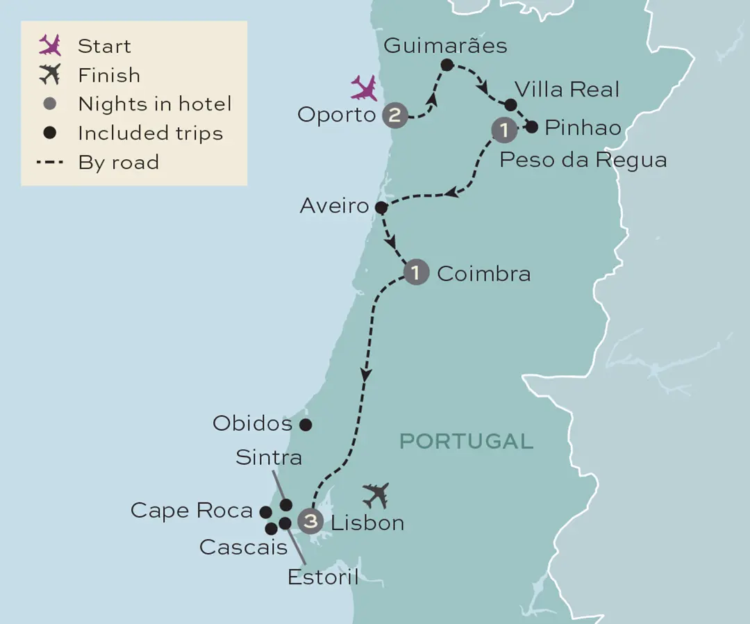 Just You - Picturesque Portugal - Tour Map