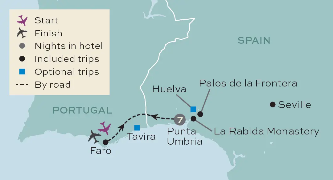 Just You - Costa De La Luz - Tour Map