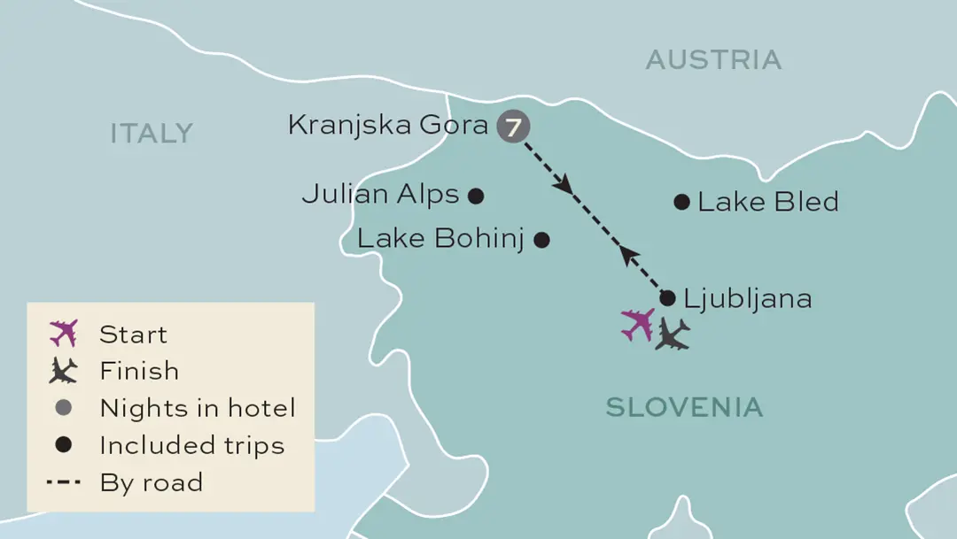 Just You - Secret Slovenia - Tour Map