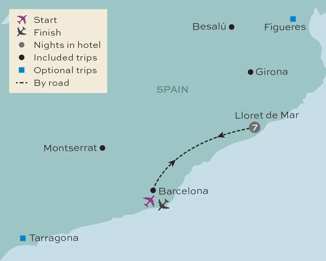 Just You - Costa Brava - Tour Map