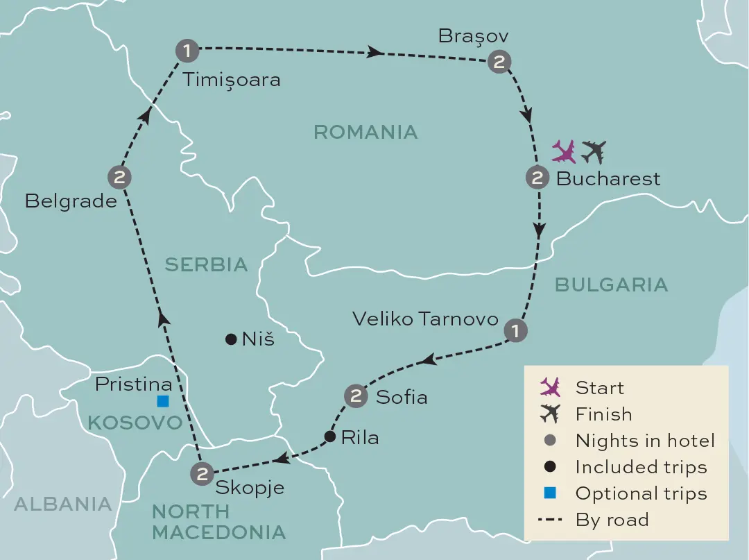 Just You - Balkan Explorer - Tour Map
