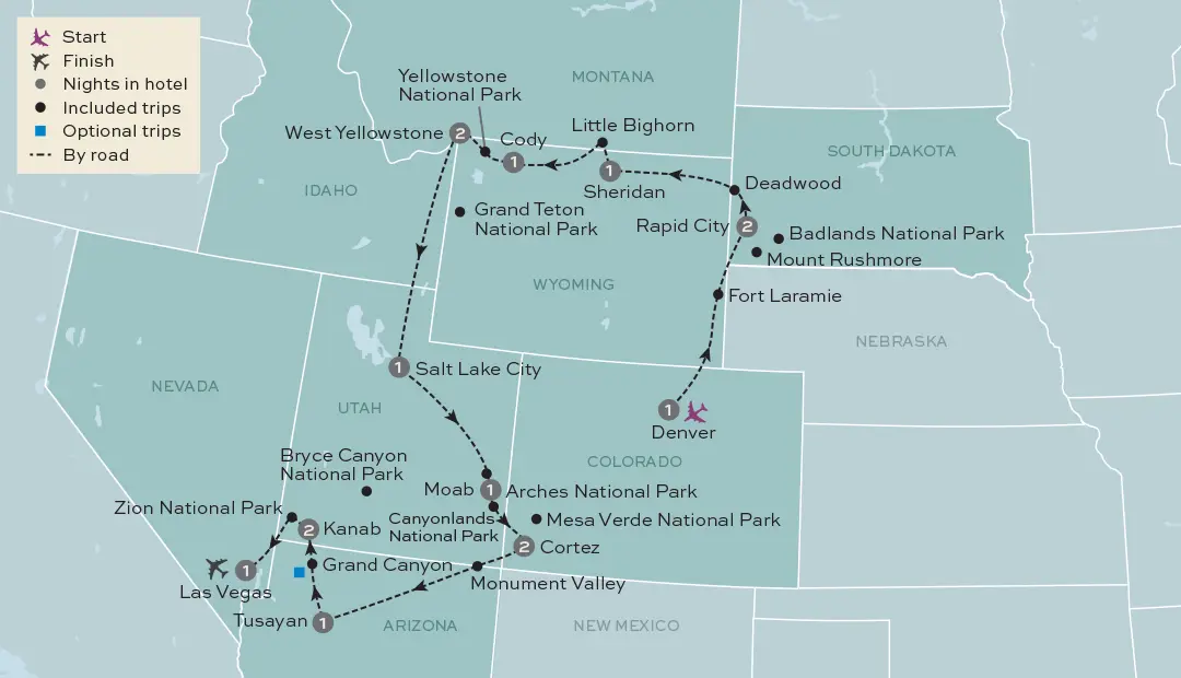 Just You National Parks, Rushmore & Little Bighorn